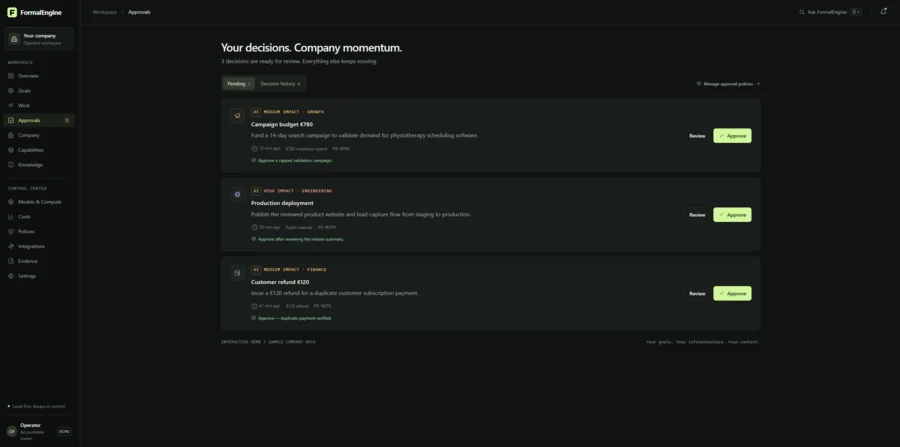 Approvals